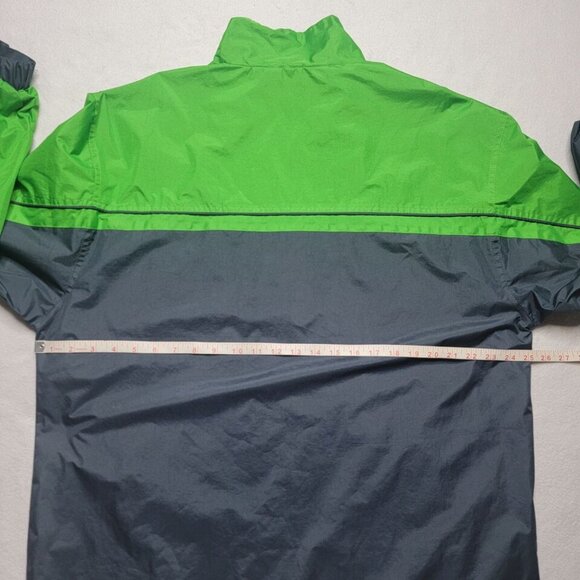 Vintage i5 Apparel Windbreaker Jacket Men's Size Large Blue Green Full Zip Retro - Picture 8 of 9